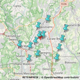 Mappa Via Gaetano Donizetti, 22066 Mariano Comense CO, Italia (3.57923)