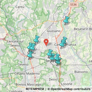 Mappa Via Gaetano Donizetti, 22066 Mariano Comense CO, Italia (3.37273)