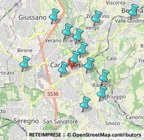 Mappa Via Enrico Riva, 20841 Carate Brianza MB, Italia (1.83923)