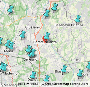 Mappa Via Enrico Riva, 20841 Carate Brianza MB, Italia (5.9535)