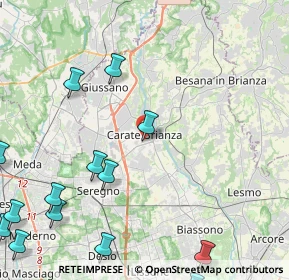 Mappa Via Enrico Riva, 20841 Carate Brianza MB, Italia (6.49467)