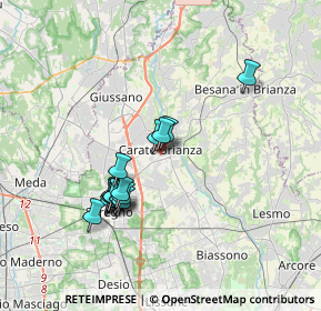 Mappa Via Enrico Riva, 20841 Carate Brianza MB, Italia (3.19)