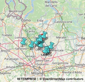 Mappa Via Enrico Riva, 20841 Carate Brianza MB, Italia (8.07583)