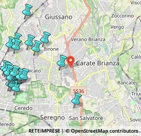 Mappa Via Brianza, 20843 Verano Brianza MB, Italia (3.0205)