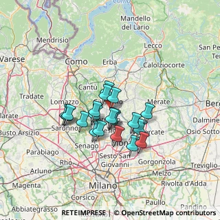 Mappa Via Brianza, 20843 Verano Brianza MB, Italia (9.828)