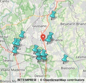 Mappa Via Brianza, 20843 Verano Brianza MB, Italia (3.74846)