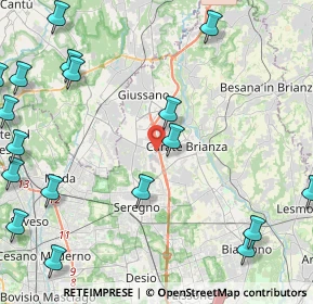 Mappa Via Brianza, 20843 Verano Brianza MB, Italia (6.46)