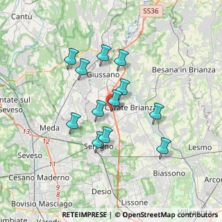 Mappa Via Brianza, 20843 Verano Brianza MB, Italia (3.005)