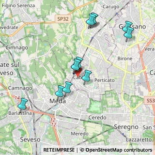 Mappa Via San Giorgio, 22060 Cabiate CO, Italia (1.93417)