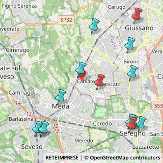Mappa Via San Giorgio, 22060 Cabiate CO, Italia (2.91143)