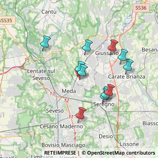 Mappa Via San Giorgio, 22060 Cabiate CO, Italia (3.44545)
