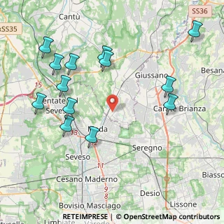 Mappa Via San Giorgio, 22060 Cabiate CO, Italia (4.63692)
