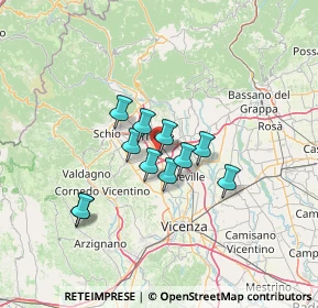 Mappa Via Don A. Ziliotto, 36016 Thiene VI, Italia (9.71545)