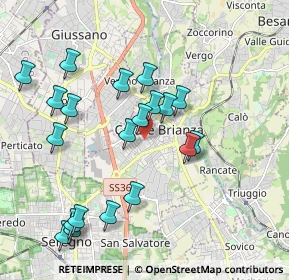 Mappa Piazza Risorgimento, 20841 Carate Brianza MB, Italia (1.9965)