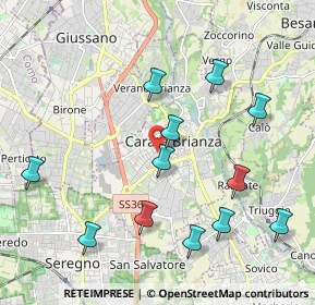 Mappa Piazza Risorgimento, 20841 Carate Brianza MB, Italia (2.18833)
