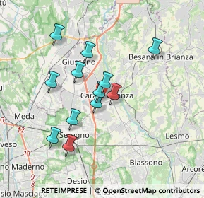 Mappa Piazza Risorgimento, 20841 Carate Brianza MB, Italia (3.0625)