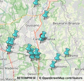 Mappa Piazza Risorgimento, 20841 Carate Brianza MB, Italia (4.38188)