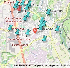 Mappa Piazza Risorgimento, 20841 Carate Brianza MB, Italia (1.0865)