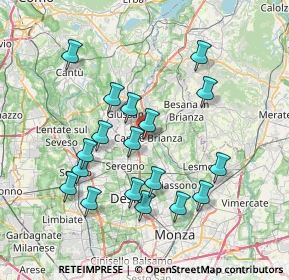 Mappa Piazza Risorgimento, 20841 Carate Brianza MB, Italia (7.24667)