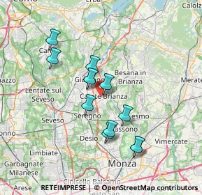 Mappa Piazza Risorgimento, 20841 Carate Brianza MB, Italia (6.06833)