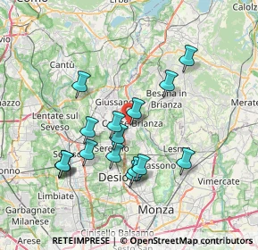Mappa Piazza Risorgimento, 20841 Carate Brianza MB, Italia (6.81063)