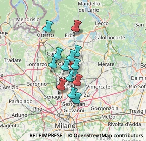 Mappa Piazza Risorgimento, 20841 Carate Brianza MB, Italia (9.41563)