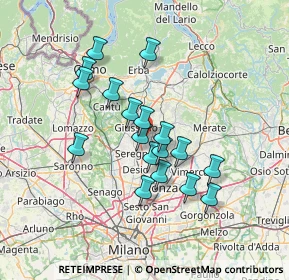 Mappa Piazza Risorgimento, 20841 Carate Brianza MB, Italia (11.625)
