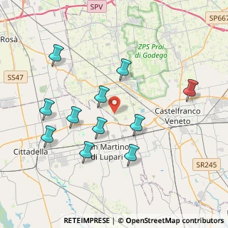 Mappa Via del Vallo, 35018 San Martino di Lupari PD, Italia (3.89091)