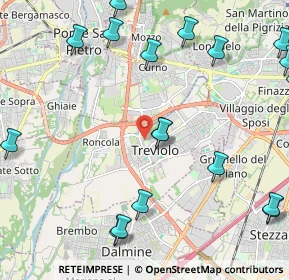 Mappa Via Andrea Fantoni, 24048 Treviolo BG, Italia (2.84722)