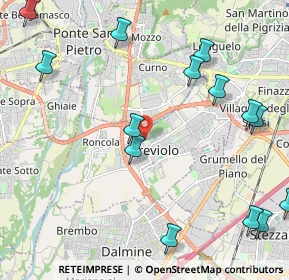 Mappa Via Andrea Fantoni, 24048 Treviolo BG, Italia (2.74429)