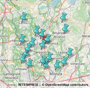 Mappa Via San Fermo, 20841 Carate Brianza MB, Italia (7.23947)