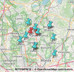 Mappa Via San Fermo, 20841 Carate Brianza MB, Italia (5.57583)