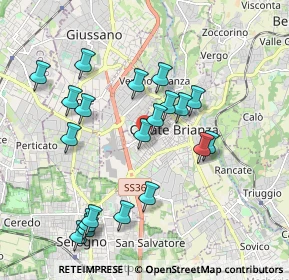 Mappa Via San Fermo, 20841 Carate Brianza MB, Italia (1.9105)