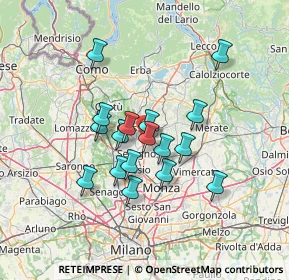 Mappa Via San Fermo, 20841 Carate Brianza MB, Italia (10.93706)