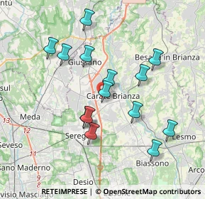 Mappa Via San Fermo, 20841 Carate Brianza MB, Italia (3.47786)