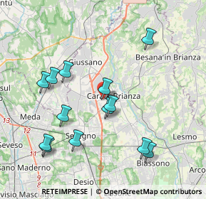 Mappa Via San Fermo, 20841 Carate Brianza MB, Italia (4.00462)