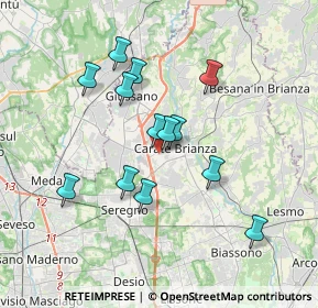 Mappa Via San Fermo, 20841 Carate Brianza MB, Italia (3.14308)