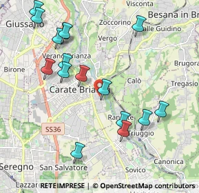 Mappa Via Aldo Moro, 20841 Carate Brianza MB, Italia (2.19688)