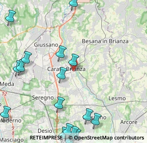 Mappa Via Aldo Moro, 20841 Carate Brianza MB, Italia (6.3265)