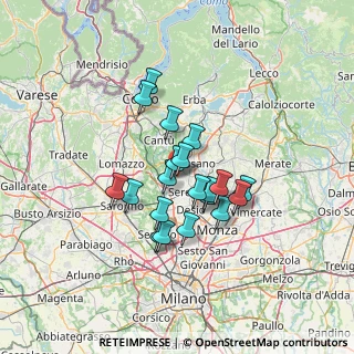 Mappa Viale Repubblica, 22063 Cabiate CO, Italia (10.083)