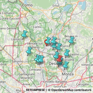 Mappa 22063 Cabiate CO, Italia (6.70188)