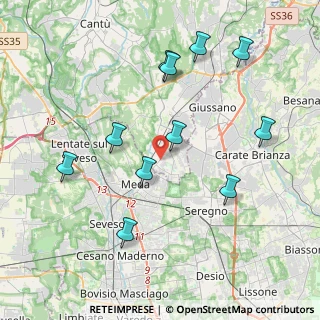 Mappa Viale Repubblica, 22063 Cabiate CO, Italia (4.12818)