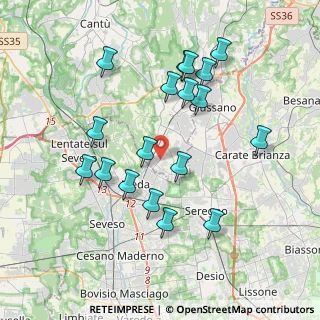 Mappa Viale Repubblica, 22060 Cabiate CO, Italia (3.77278)