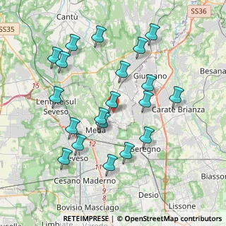 Mappa Viale Repubblica, 22063 Cabiate CO, Italia (3.904)
