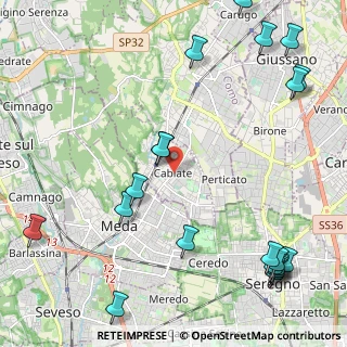 Mappa Viale Repubblica, 22063 Cabiate CO, Italia (3.039)