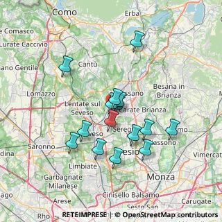 Mappa Via Don Mario Mauri, 22060 Cabiate CO, Italia (5.97667)