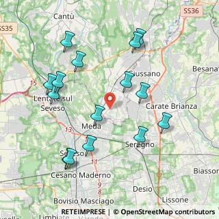 Mappa Via Don Mario Mauri, 22060 Cabiate CO, Italia (4.212)