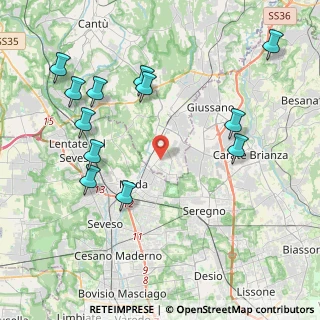 Mappa Via Don Mario Mauri, 22060 Cabiate CO, Italia (4.6325)