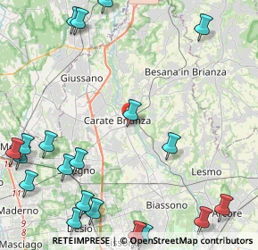 Mappa Via Giosuè Carducci, 20841 Carate Brianza MB, Italia (6.253)