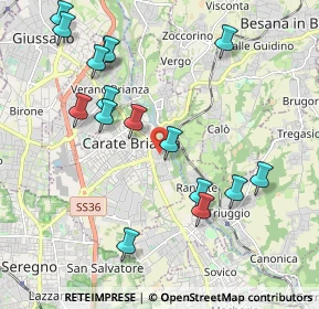 Mappa Via Giosuè Carducci, 20841 Carate Brianza MB, Italia (2.17938)